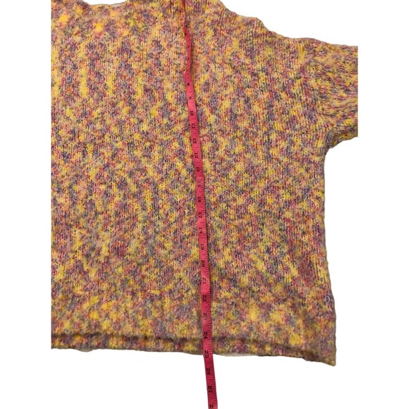 Peach Love Large Multicolor Fuzzy Oversized Sweater pink Purple Yellow Girl - Picture 9 of 9